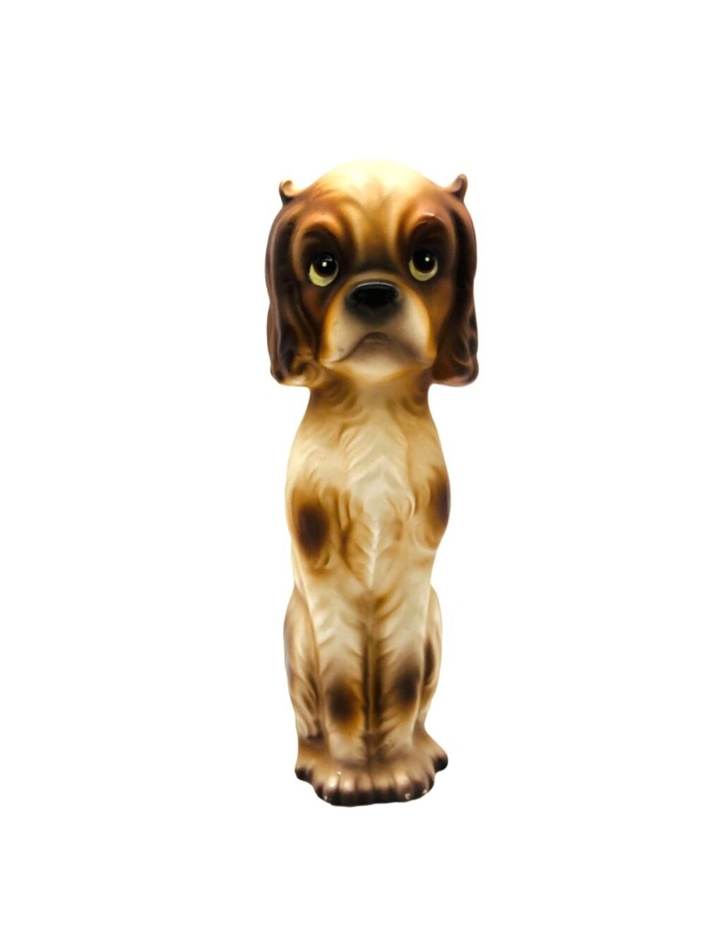 Wales Japan Ceramic Spaniel Dog Sitting Big Eyes Kitsch Vintage MCM 9"